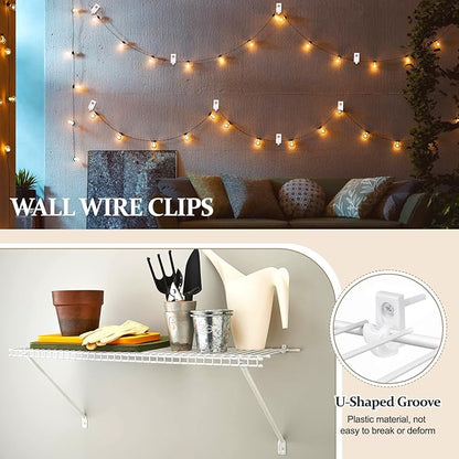 3 Pack 12 Inch Support Brackets for Wire Shelving Wire Shelf Brackets +12 Pcs Wire Shelf Clips, with Anchors and Pins for Installation Wire Shelving Support Brackets for Support Closet Wire