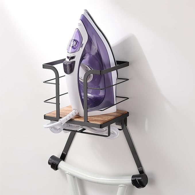 Over the Door Ironing Board Holder - Iron Board Hanger Wall Mount Ironing Board Storage with T/Y Shape Design for Space Saving, No Drilling