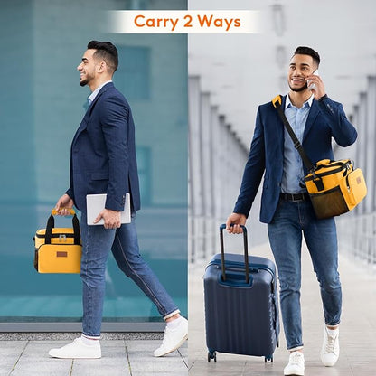 Lifewit Medium Lunch Bag Insulated Lunch Box Soft Cooler Cooling Tote for Adult Men Women, Orange 12-Can (9L)