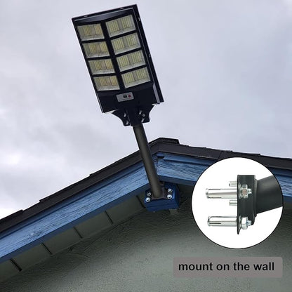 Light Pole Mount,20 Inch Length Solar Pole Mounting Bracket Extension Kit Wall Flag Black Metal Pipes Barn Light Fixture Antenna Adapter Outdoor Arm for LED Street Light (20 inches Black)