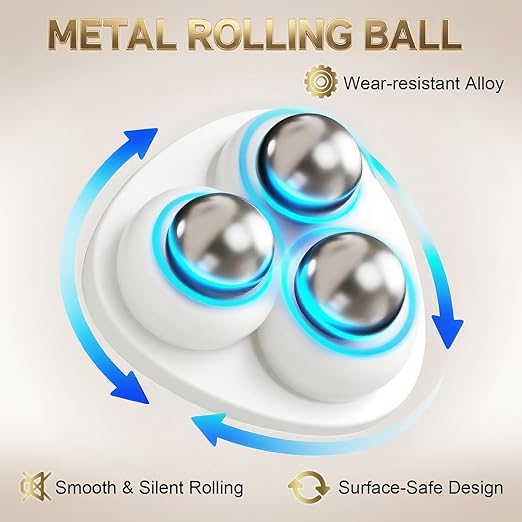 Self Adhesive Caster Wheels for Countertop - Furniture Sliders & Appliance Rollers for Kitchen, Coffee Machine, Blender, Oven - Easily Solves The Problem of Desktop Sliding (White, 16pcs)