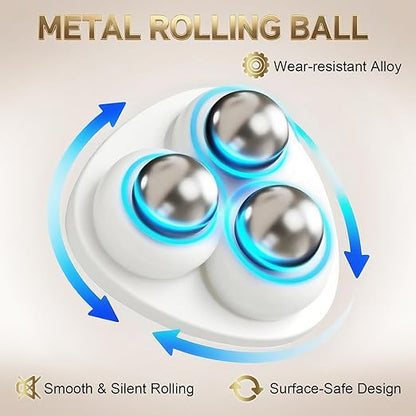 Self Adhesive Caster Wheels for Countertop - Furniture Sliders & Appliance Rollers for Kitchen, Coffee Machine, Blender, Oven - Easily Solves The Problem of Desktop Sliding (White, 16pcs)