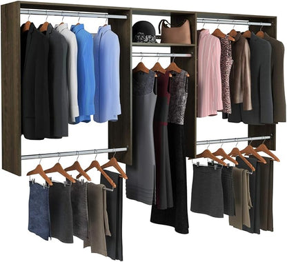 Easy Track OK1448-WH 4'-8' W Basic Hanging Easy-to-Assemble Kit Closet Organizer, White