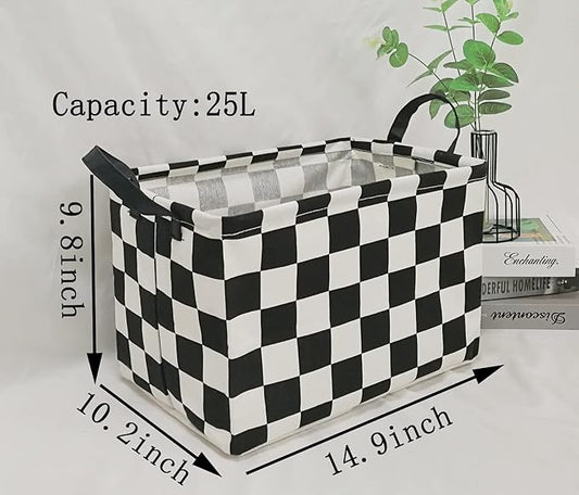 Rectangular Storage Basket Collapsible Organizer Bin Waterproof Toy Box for Organizing Home/Dorm/Kitchen/Pet/Office/Closet/Shelf/Gift Baskets