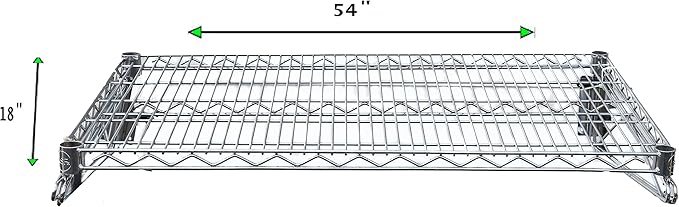 Heavy Duty Chrome Wire Storage Wall Shelf (18" x 54")