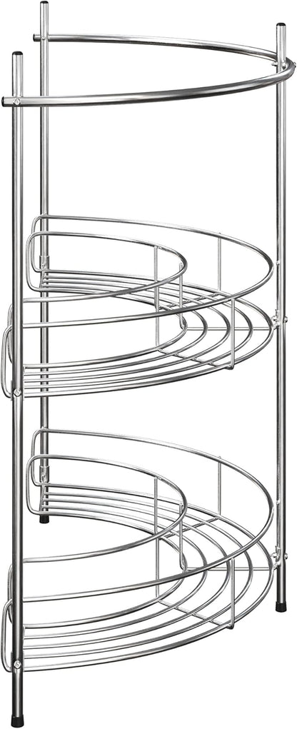 Pedestal Sink Organizer - Compact Under the Sink Rack with 2 Storage Shelves and Towel Holder - Space Saving Bathroom Storage by Lavish Home