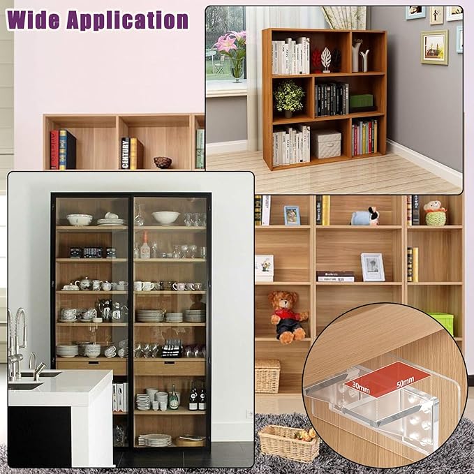 12-Pack Heavy-Duty Adhesive Shelf Brackets, Large Size Double Row Brackets, No-Drill Wall Mount Pegs,Shelf Support Pegs for Kitchen Cabinets, Bookshelves, and Closets