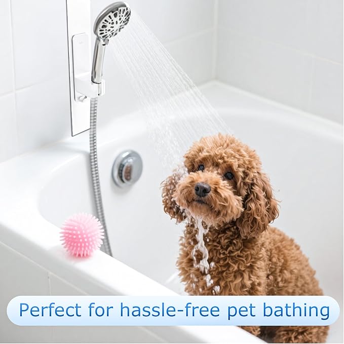Modular Magnetic Handheld Shower Head Holder, 5-Section Customizable Sliding Rail with Tool-Free Adhesive Installation, Adjustable Height and Angle for Shower Chairs, Kids, Pets, Elderly, RV, Bathtub