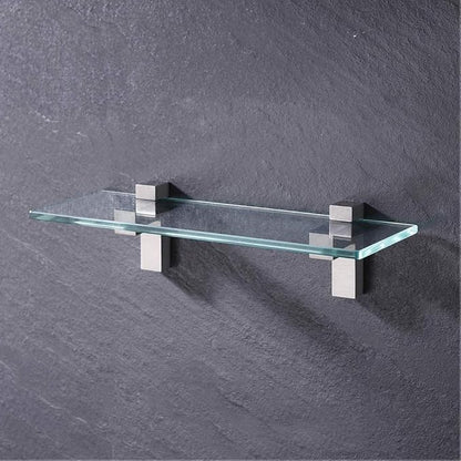 AWEN 4pcs Solid Metal Adjustable Wood/Glass Shelf Bracket Wall Mount, Brushed Nickel