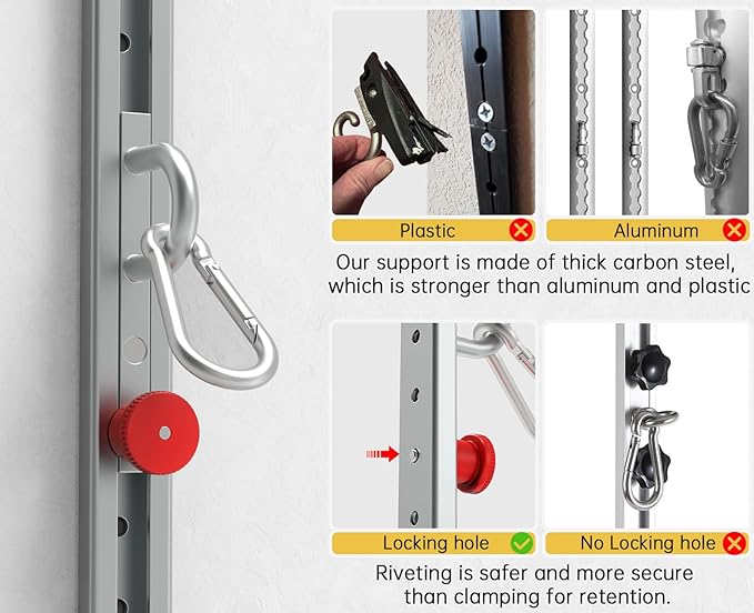 Resistance Band Wall Anchor, Wall Mount Workout Anchors for Home Gym Workouts，Body Weight Straps, Suspension Training, Exercise,Stretching,Yoga