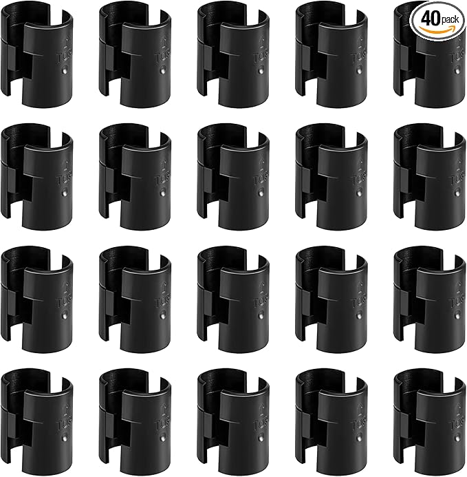 Wire Shelf Clips,40 Pack Wire Shelving Shelf Lock Clips for 1" Post Shelvings,20 Pairs of Wire Rack Lock Clip Replacements for Metal Shelving Sleeves System