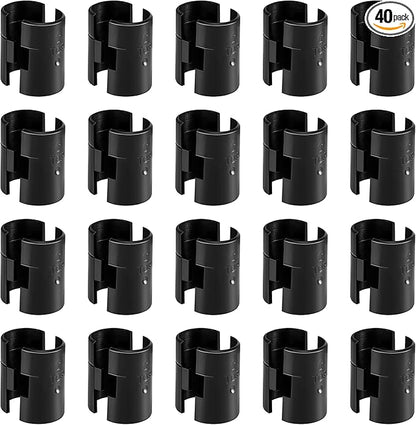 Wire Shelf Clips,40 Pack Wire Shelving Shelf Lock Clips for 1" Post Shelvings,20 Pairs of Wire Rack Lock Clip Replacements for Metal Shelving Sleeves System