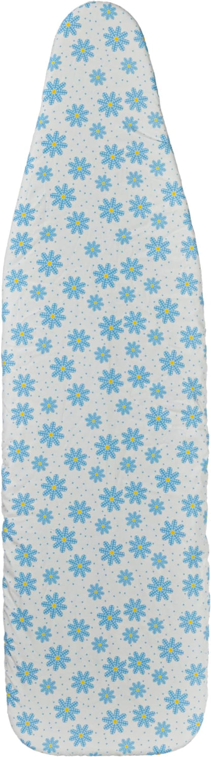 Household Essentials Deluxe Ironing Board Replacement Pad and Cover, Blue Floral Pattern