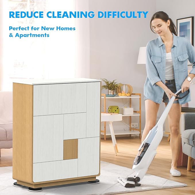16-Pack Furniture Movers Sliders for Carpet & Hardwood Floors, Save 80% Effort Safely and Easily, The Glide Tool Set for Heavy Furniture and Appliances, Reusable Moving Pads (16 Plastic 3.5" Sliders)