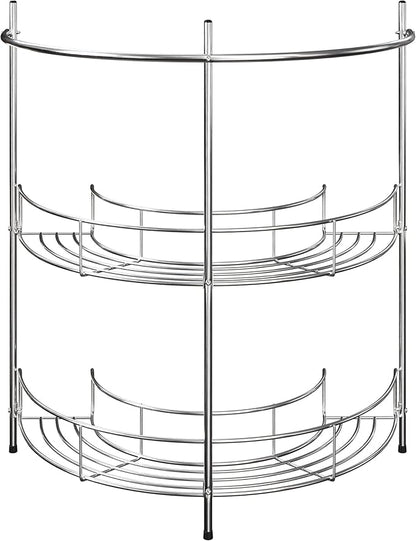 Pedestal Sink Organizer - Compact Under the Sink Rack with 2 Storage Shelves and Towel Holder - Space Saving Bathroom Storage by Lavish Home