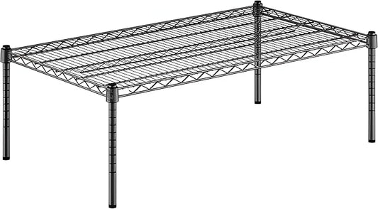 24" x 42" x 14" Black Epoxy Wire Storage Shelf, Dunnage Rack, Commercial 1 Tier Small Shelf