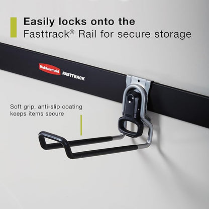 Rubbermaid FastTrack Ladder Hook Garage Wall/Ladder Hanger Wall Mount and Heavy Duty Organization for Home/Garage/Wall/Shed