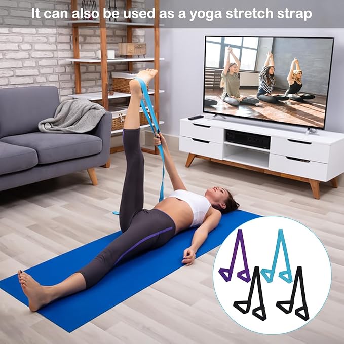4 Pcs Yoga Mat Strap,Adjustable Yoga Mat Multi-Purpose Straps Carrier Strap Yoga Sling for Yoga Mat Exercise,3 Color