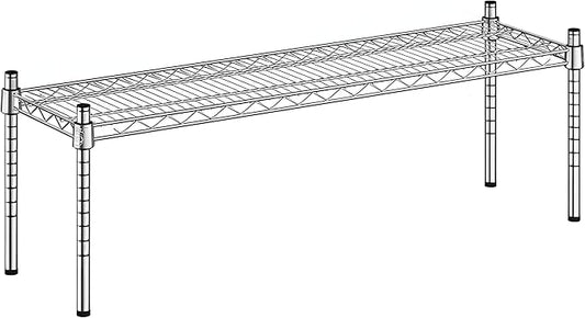 12" x 42" x 14" Chrome Wire Storage Shelf, Dunnage Rack, Commercial 1 Tier Small Shelf