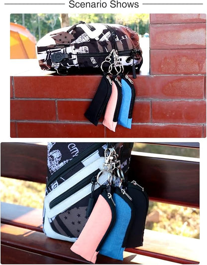 Chapstick Holder Lip Balm/Gloss Sleeve Pouch Portable Lipstick Bag With Hook Gift for Women (3pcs)