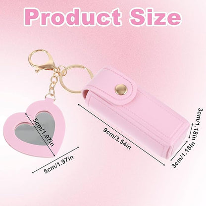 4Pcs Lipstick Holder Keychain, Lipstick Keychain, Colorful Lip Balm Holder Keychains for Pocket Bag Accessories