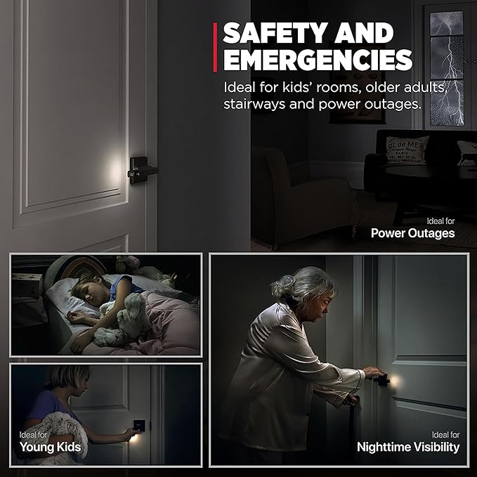 Kwikset Halifax LED Motion Activated Light Up Privacy Door Lever for Bathroom and Bedroom, Matte Black, Reversible Keyless Push Button Lock Door Lever, with Microban Protection