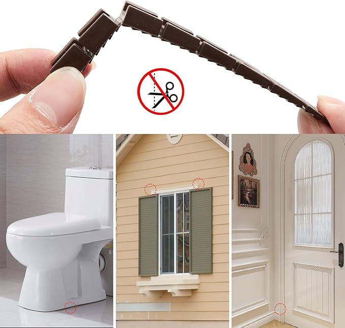 12 Pack Brown Multi Purpose Furniture Plastic Shims for Leveling Extreme Weight Capacity Wedges Easy to Snap Cut-to-fit Size Leveler for Toilet Shims, Doors, Windows, Sheds, Table