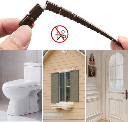 12 Pack Brown Multi Purpose Furniture Plastic Shims for Leveling Extreme Weight Capacity Wedges Easy to Snap Cut-to-fit Size Leveler for Toilet Shims, Doors, Windows, Sheds, Table
