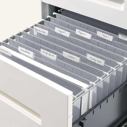 SUNEE 25 Pack Hanging File Folders, Gray Folders, Hanging File Folders Letter Size with 1/5-cut Tabs, Stay Organized for Your Home and Office Bulk File and Documents