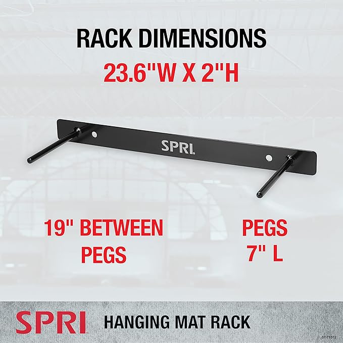 SPRI Hanging Exercise Mat, Fitness & Yoga Mat for Group Fitness Classes, Commercial Grade Quality with Reinforced Holes
