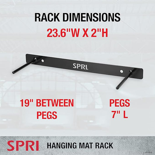 SPRI Hanging Exercise Mat, Fitness & Yoga Mat for Group Fitness Classes, Commercial Grade Quality with Reinforced Holes