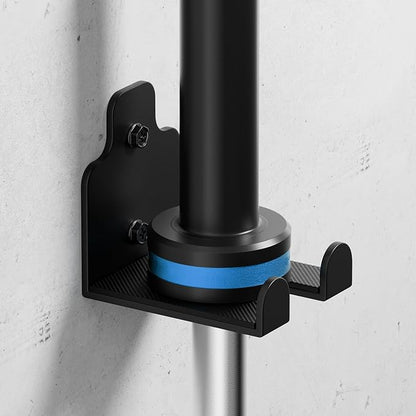 Barbell Wall Holder,Olympic Hanger,Garage Gym Bar Wall Rack,Vertical Barbell Mount Rack,Space Saving Commercial or Home Gym Accessory,Holds Under 33mm Bar Size