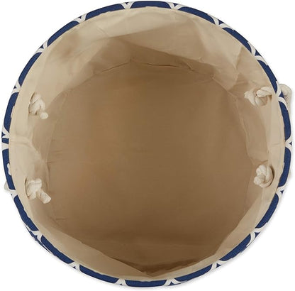 Bone Dry 6192 Pet Storage Collection Lattice Paw Print, Medium Round, Nautical Blue
