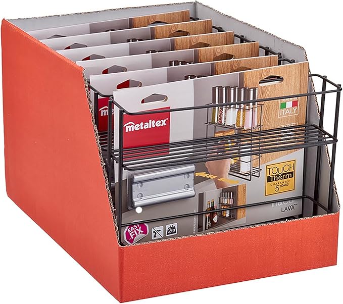 Metaltex Spice Rack Slide, Black, 28X22X6Cm