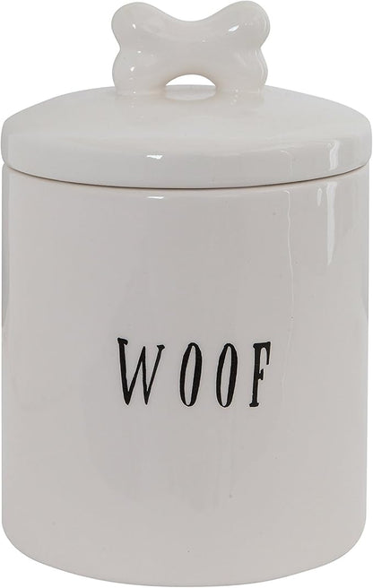 Creative Co-Op Woof Jar with Bone Handle on Lid (Pack of 4)