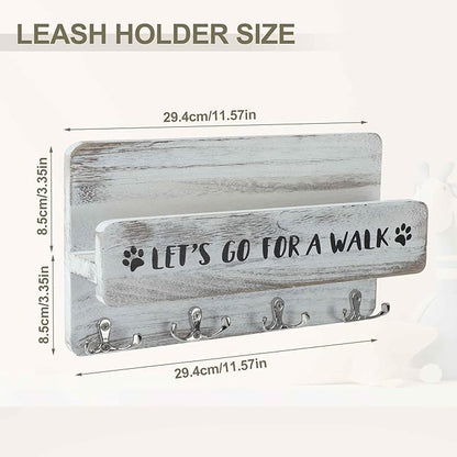 Dog Leash Holder for Wall, Convenient Storage Dog Leash Hook, Keep Leashes Organized, White