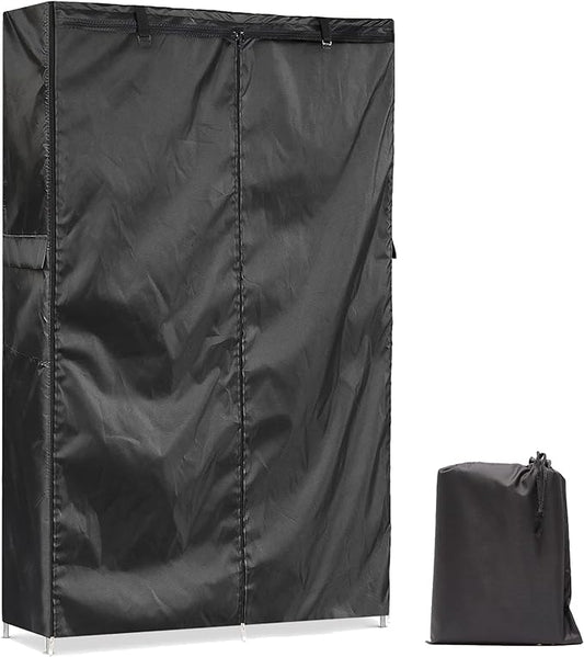 Premium Wire Shelf Cover with 5 Way Zipper & Bag, 48"W x 18"D x 72"H, 600D Heavy Duty Waterproof Dustproof Storage Shelving Cover, Protect & Organize for Outdoor Kithen Garage Basement Rack