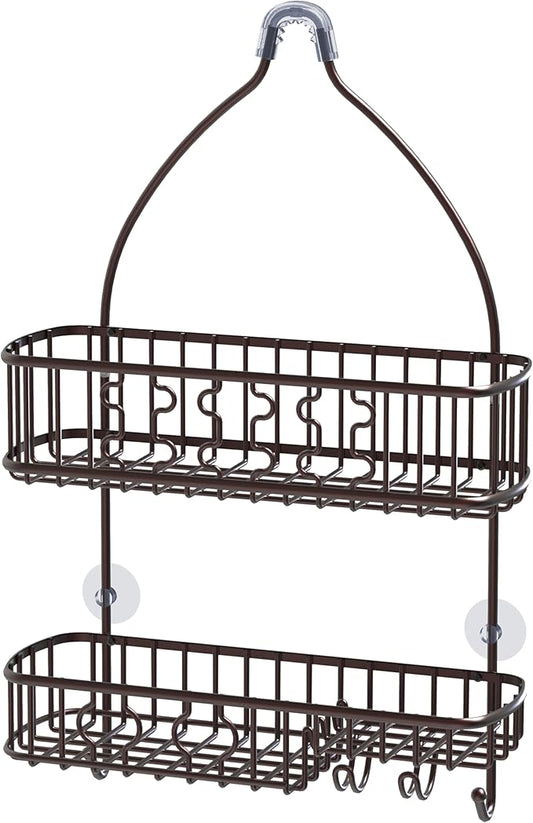 Simple Houseware Bathroom Hanging Shower Head Caddy Organizer, Bronze (26 x 16 x 5.5 inches)