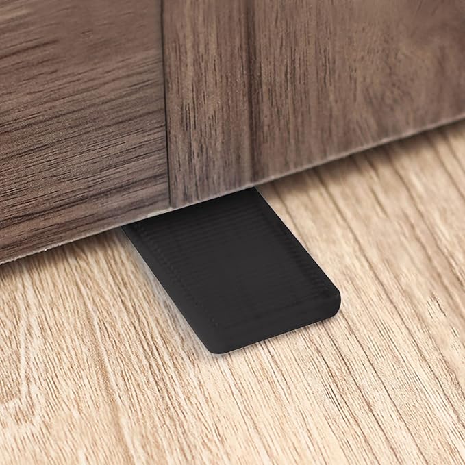 8 Pcs Black Wedges, Shims for Leveling Furniture, Plastic Hard Plastic Wedge Shim, Table Leveler Wedge, Rubber Type Texture Levelers, Perfect for Home, Uneven Door, Floor, Toilet (Mini Thin)