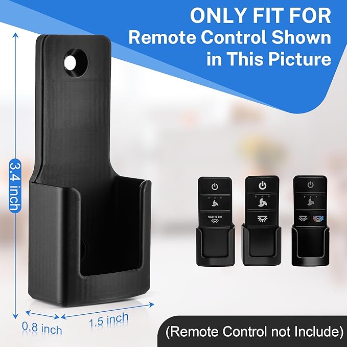 Saillong Ceiling Fan Remote Holder Wall Mount Compatible with Hampton Bay Ceiling Fan Remote Control Bracket Compatible with TX028C-S 98130 KUJCE10320/TR222A, 2AAZPHD3/HD3, 98130 KUJCE10318