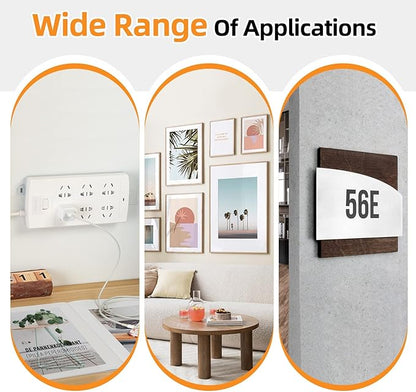 Picture Hanging Strips,Picture Hanger Kit, Removable Damage Free,Picture Hanging Hooks,Black Medium(40Pack)