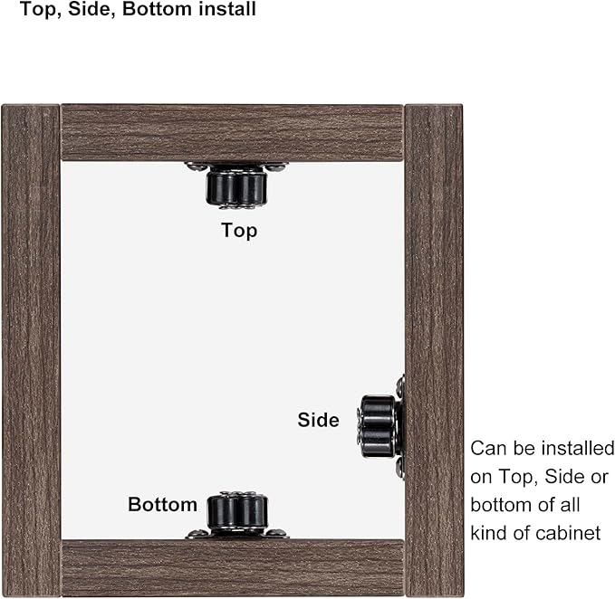 4 PCS Cabinet Latch Double Roller Catch Hardware for Cupboard Closet Kitchen Cabinet Door Latches and Catches, Black Nickel