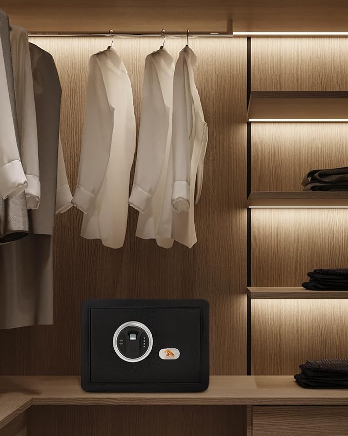 TIGERKING Security Fingerprint Biometric Safe Digital Safe for Home, Office- Black