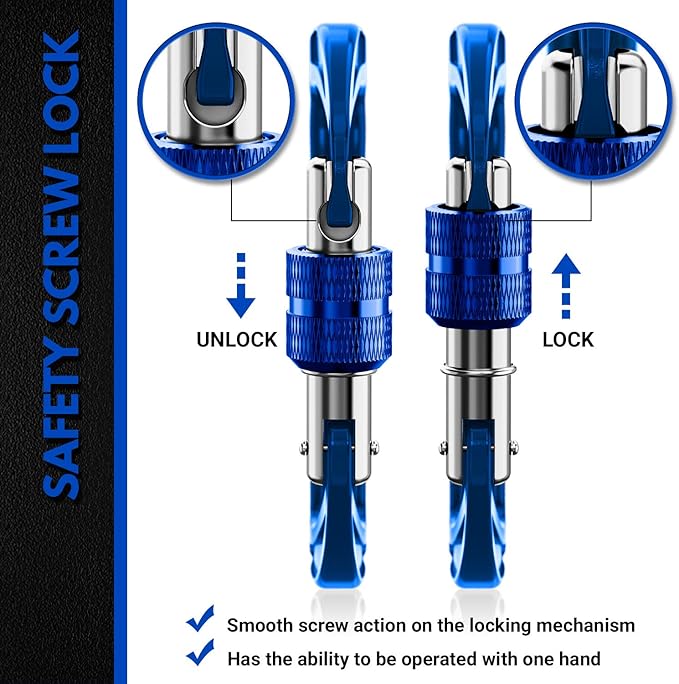 12kN (2697 lbs) Heavy Duty Carabiner Clips, for Securing Pets, Outdoor, Camping, Hiking, Hammock, Dog Leash Harness, Keychains