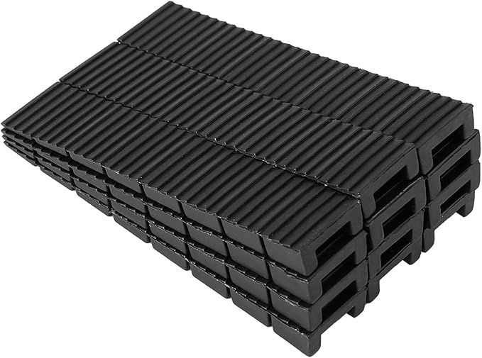 12 Pack Black Multi Purpose Furniture Plastic Shims for Leveling Extreme Weight Capacity Wedges Easy to Snap Cut-to-fit Size Leveler for Toilet Shims, Doors, Windows, Sheds, Table