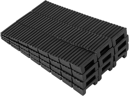 12 Pack Black Multi Purpose Furniture Plastic Shims for Leveling Extreme Weight Capacity Wedges Easy to Snap Cut-to-fit Size Leveler for Toilet Shims, Doors, Windows, Sheds, Table