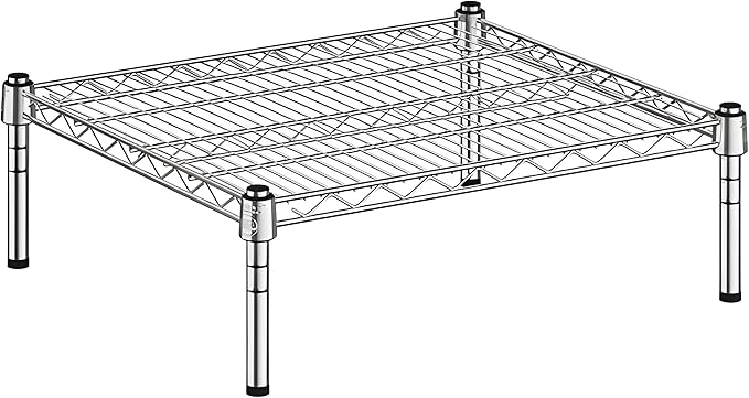 21" x 24" x 8" Chrome Wire Storage Shelf, Dunnage Rack, Commercial 1 Tier Small Shelf