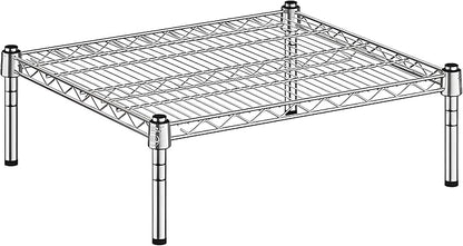 21" x 24" x 8" Chrome Wire Storage Shelf, Dunnage Rack, Commercial 1 Tier Small Shelf