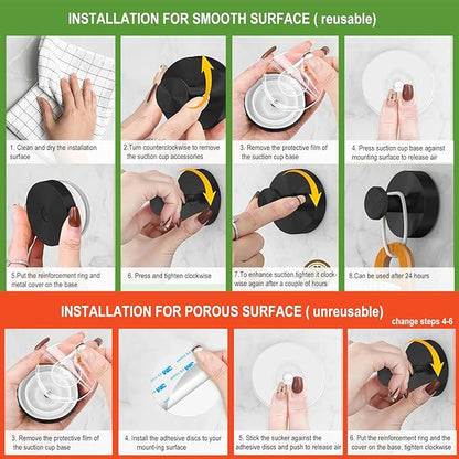 ZESLMG Gold Suction Cup Hooks for Glass Window, Shower Hook for Inside Shower, Removable Towel Hooks for Bathroom Kitchen Wall Glass Door, Wreaths Loofah Suction Hook for Hanging, 4 Pack