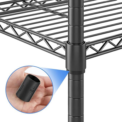 20 Pairs of 3/4-Inch（19.1mm） Wire Shelf Clips for Metal Shelving & Garment Racks – Plastic Locking Clips, Adjustable Layer Spacers (Black, 3/4)